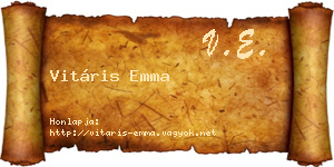Vitáris Emma névjegykártya